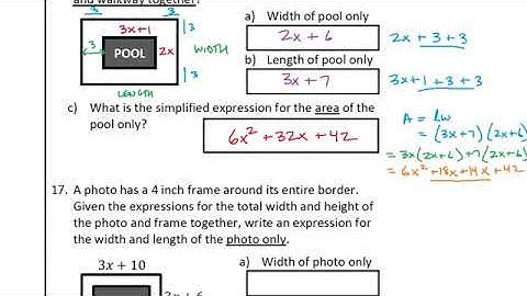 Polynomials Test Review Questions 16 to 18