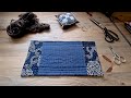 藍古布はぎれで苔玉のマットを作りました☺︎ パッチワーク 刺し子 着物リメイク ハンドメイド ソーイングvlog kimono boro diy｜ 時。