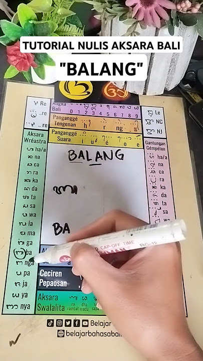 BALANG-TUTORIAL ON WRITING BALINESE Script with Balinese script #writing #script #baliscript #cal...