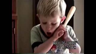 2002 05 26 Baseball and talking Mom in the livingroom on Truman May 26 2002