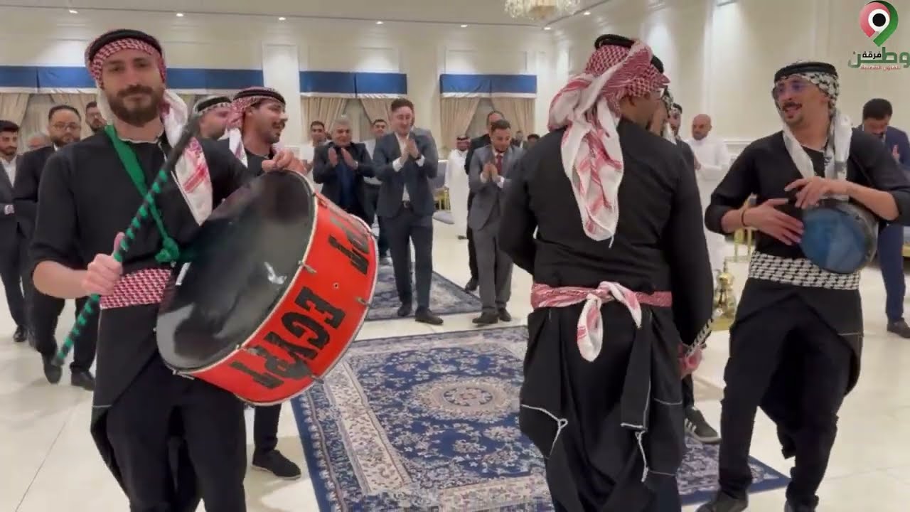 عرس محمد نعيم ناجي بالدمام مع فرقة وطن للفنون الشعبية من اجمل الاغراس الله على شباب الدبكة ولعوها 🔥