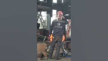 Forge the giant cylindrical iron block into a rectangular iron block!