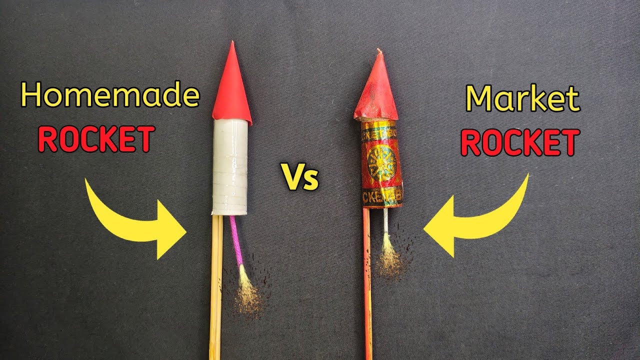Homemade Rocket  🚀 Vs Market Rocket 🚀 | DIY Rocket | Sugar Rocket | Homemade Rocket