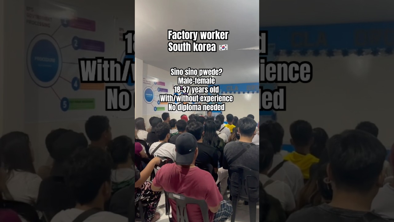 South korea factory worker Qualifications 