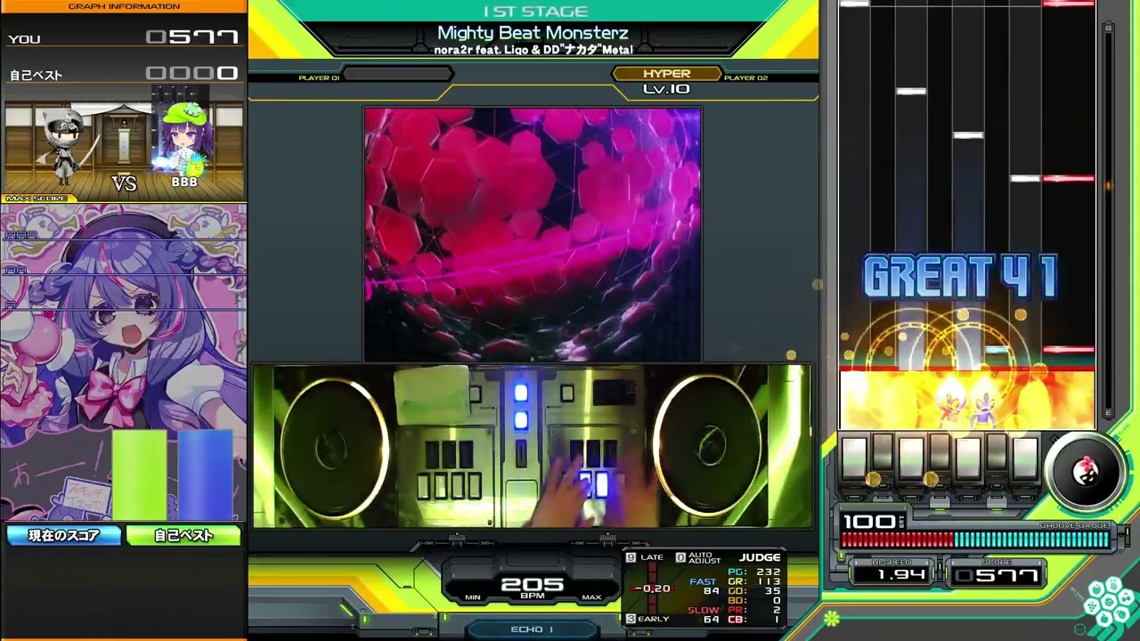 beatmania IIDX】Mighty Beat Monsterz(H)/ nora2r feat. Liqo & DD