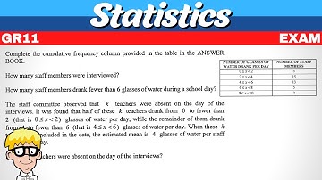 Statistics Grade 11 Exam Questions