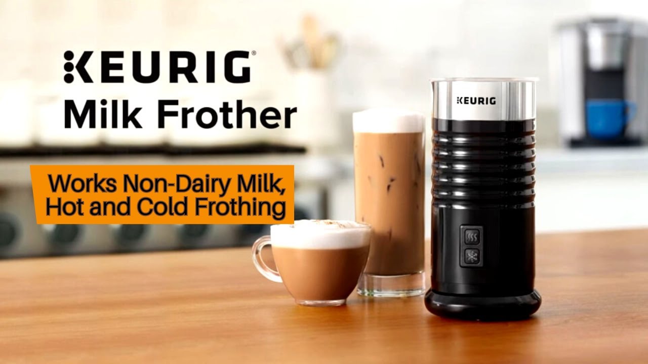 Keurig Standalone Frother Works Non-Dairy Milk, Hot and Cold Frothing, 6  Oz, Black