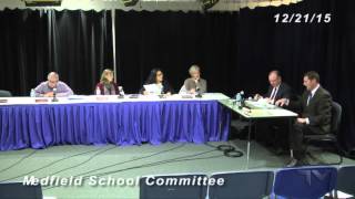 Medfield School Committee (12-21-2015)