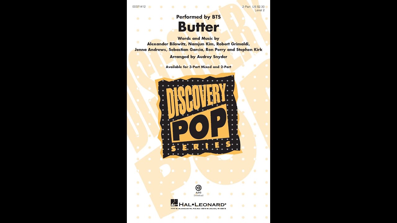 Butter (2-Part Choir) - Arranged by Audrey Snyder