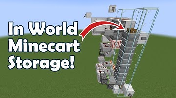 Minecart stacking storage and dispenser [Minecraft tutorial]