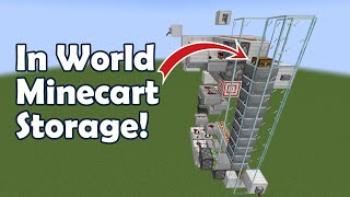 Minecart stacking storage and dispenser [Minecraft tutorial] screenshot 5