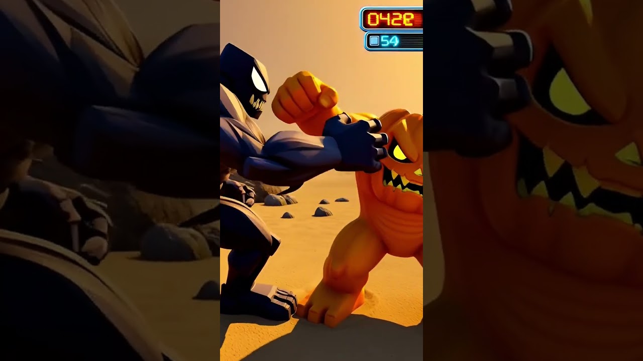 Venom Gets Destroyed 0-2 by Pumpkin Monster in Fortnite-Style Fight! 🎃 