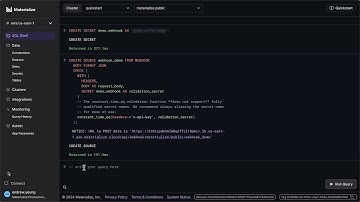 How to create a webhook source in Materialize