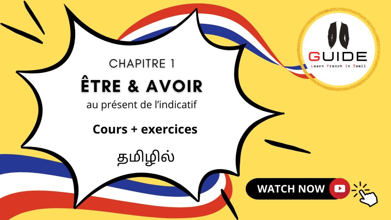 A1 - A2 chapitre 1 être ou avoir au présent : cours + exercices in tamil