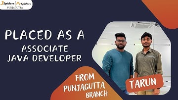 Placement Journey as a ASSOCIATE JAVA DEVELOPER From JSpiders | Hyderabad Punjagutta