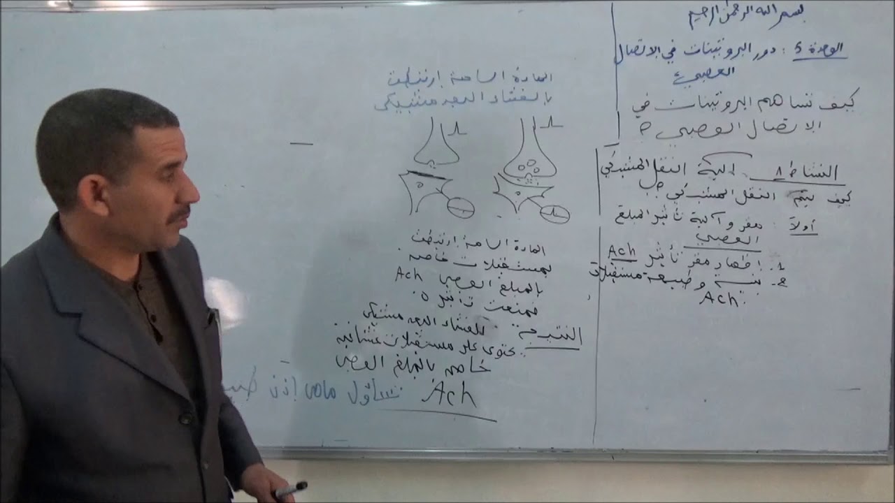 الوحدة الخامسة  دور البروتينات في الإتصال العصبي النشاط 1  آلية النقل المشبكي