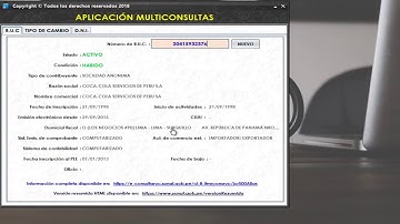 Consulta RUC, tipo de cambio y reniec [ÚLTIMA ACTUALIZACIÓN 08-01-2021] - FUNCIONANDO