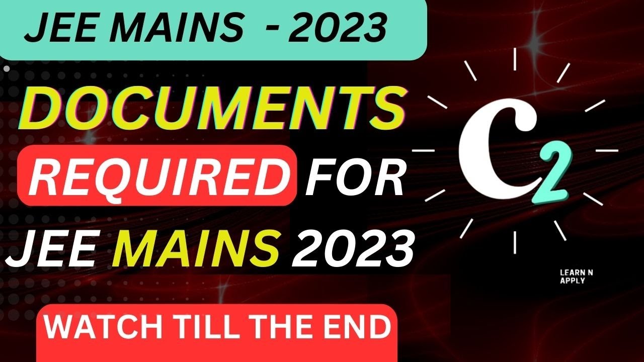 All Documents Required for JEE MAINS Exam Centre || JEE MAINS 2023 ...