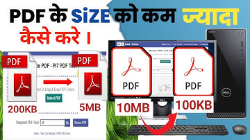 PDF KE SIZE KO KAM JYADA  KAISE KARE // PDF KA SIZE KAM KAISE KARE // HOW TO INCREASE PDF FILE  SIZE