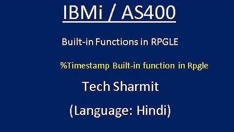 IBMi (AS400) - %Timestamp Built-in function in #RPGLE #AS400 #IBMi