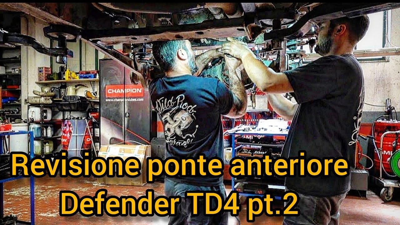 Land Rover Defender 90 td 4 revisione ponte anteriore pt 2 - YouTube