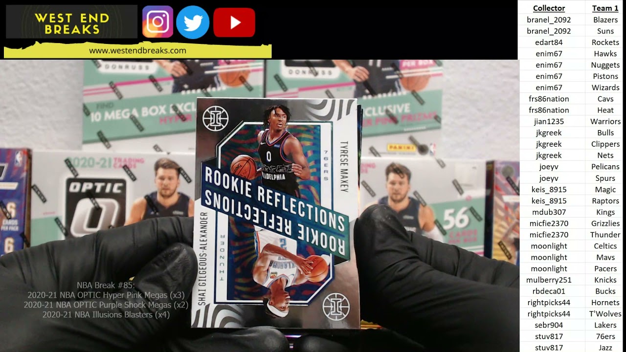 NBA Break #85: 2020-21 OPTIC Pink and Purple Megas (x5) | Illusions Blasters (x4)