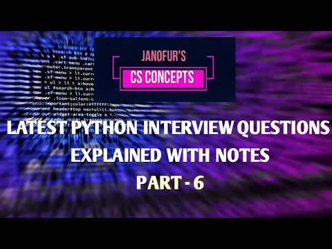 Latest python interview questions|| Part-6 @Cs Concepts