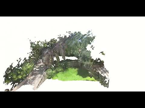 Dense point cloud: courtyard fly-around