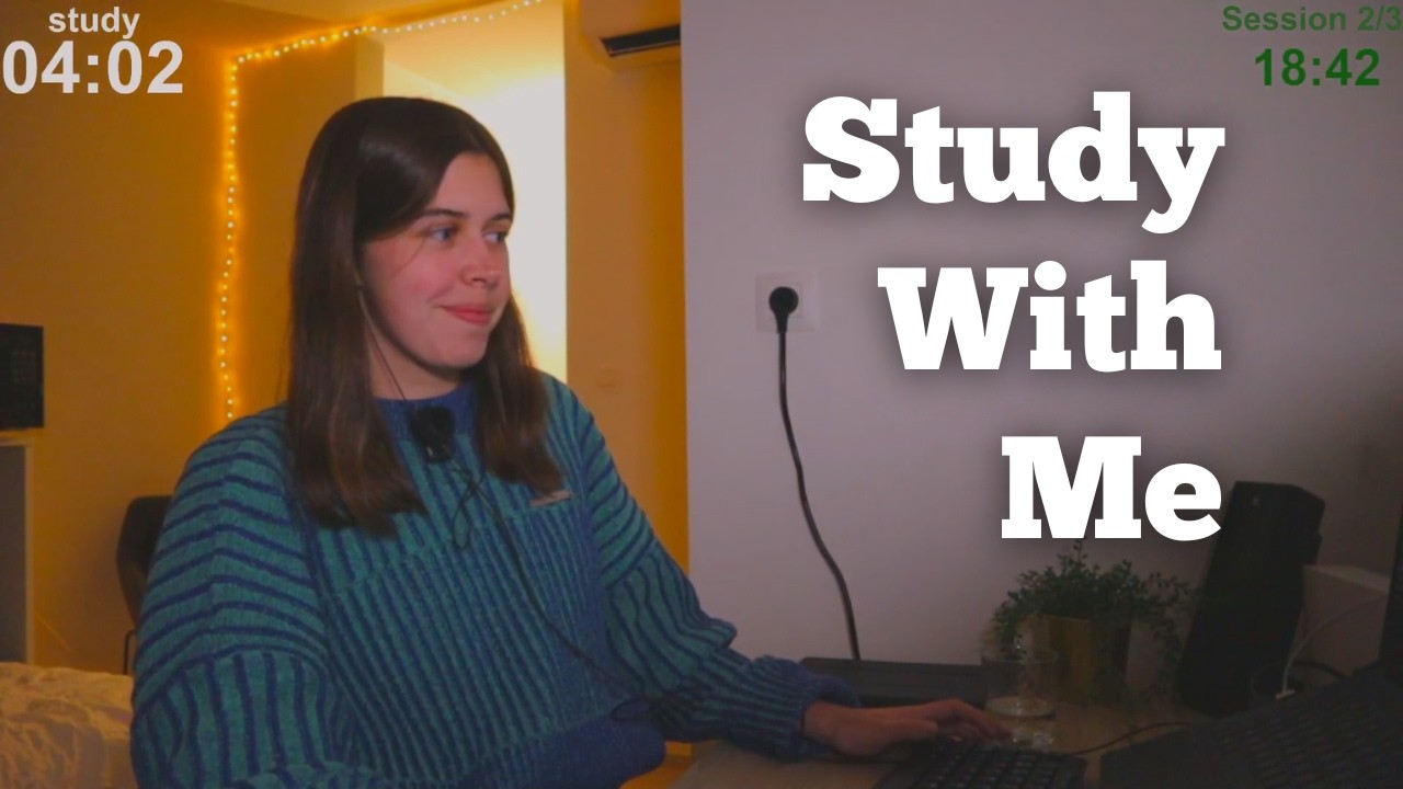 LIVE 4 HOURS Study With Me (50 min study + 10 break)