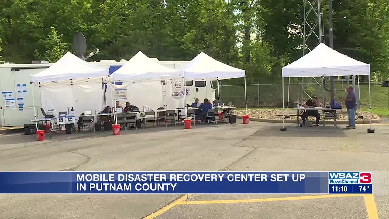 Mobile disaster recovery center set up in Putnam County - YouTube