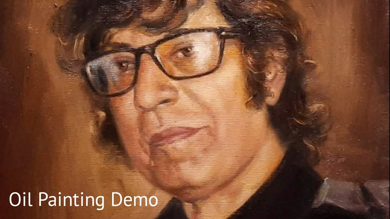 PORTRAIT PAINTING in OIL , A tribute to legendary painter Washim Kapoor