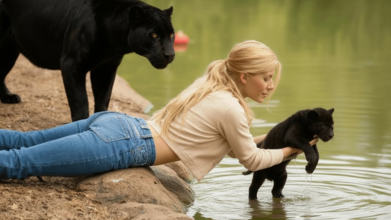 Girl Saves a Drowning Black Panther Cub — Mother’s Reaction Is Incredible