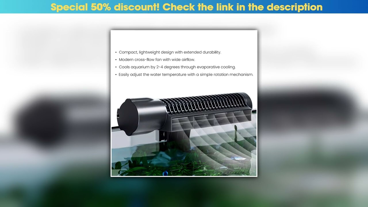 Hot Picks ACF Series Aquarium Cooling Fan Silent Three-Stage Switch Automatic Thermostate Control M