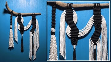 TIME LAPSE 💛 DIY 2 Colors Modern Macrame Wall Hanging | Free Tutorial by LIT decor