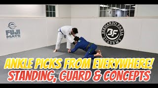 Ankle Picks From Everywhere - EASY Takedown FOR BJJ