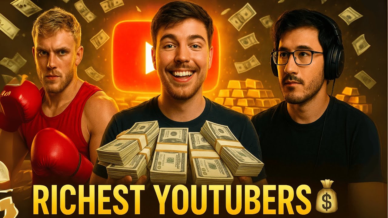 10 самых богатых YouTube-блогеров мира 2025 года | MrBeast, Джейк Пол, Markiplier и другие