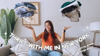 Thrift With Me In NEW YORK!! I hit the dresses JACKPOT!! + Try On