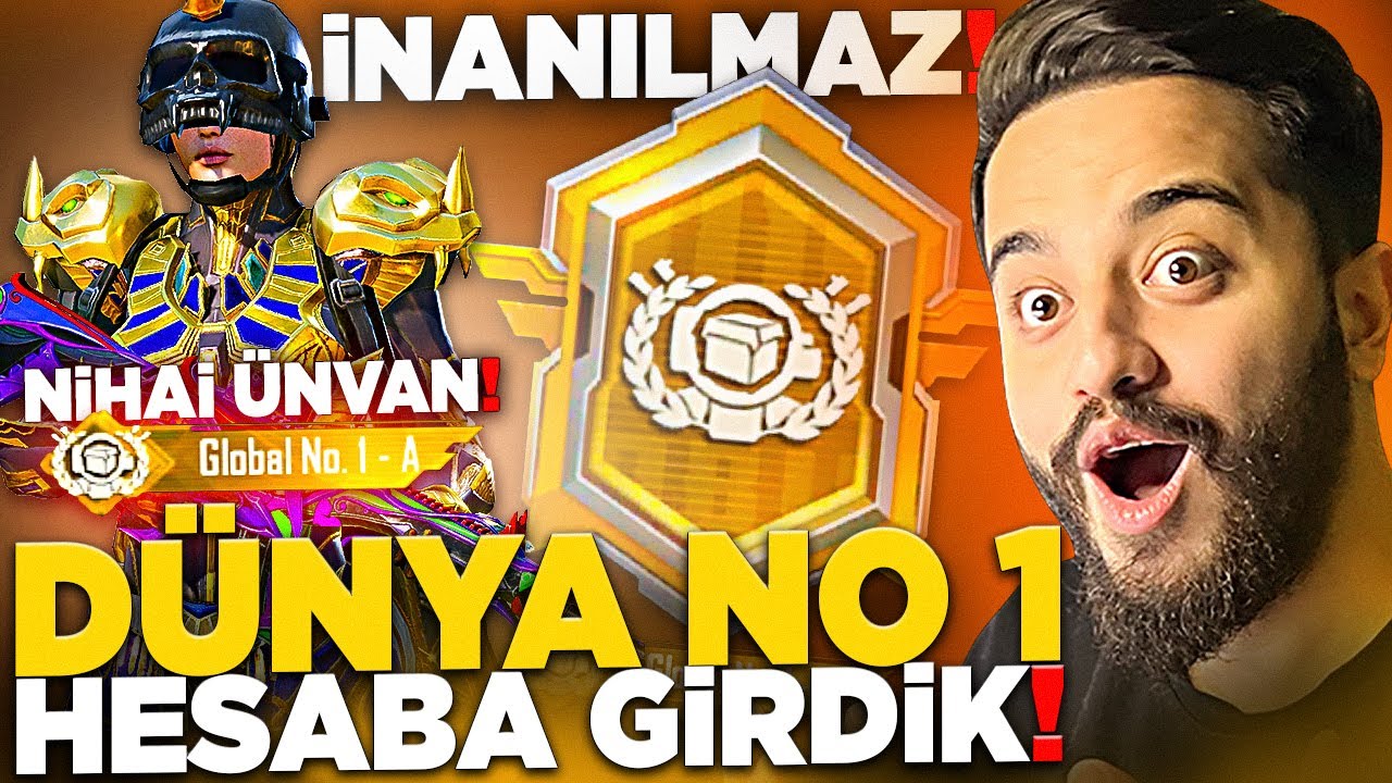 OHA! NİHAİ DÜNYA NO 1 ÜNVANLI HESABA GİRDİK! (DÜNYA BİRİNCİSİ) PUBG Mobile