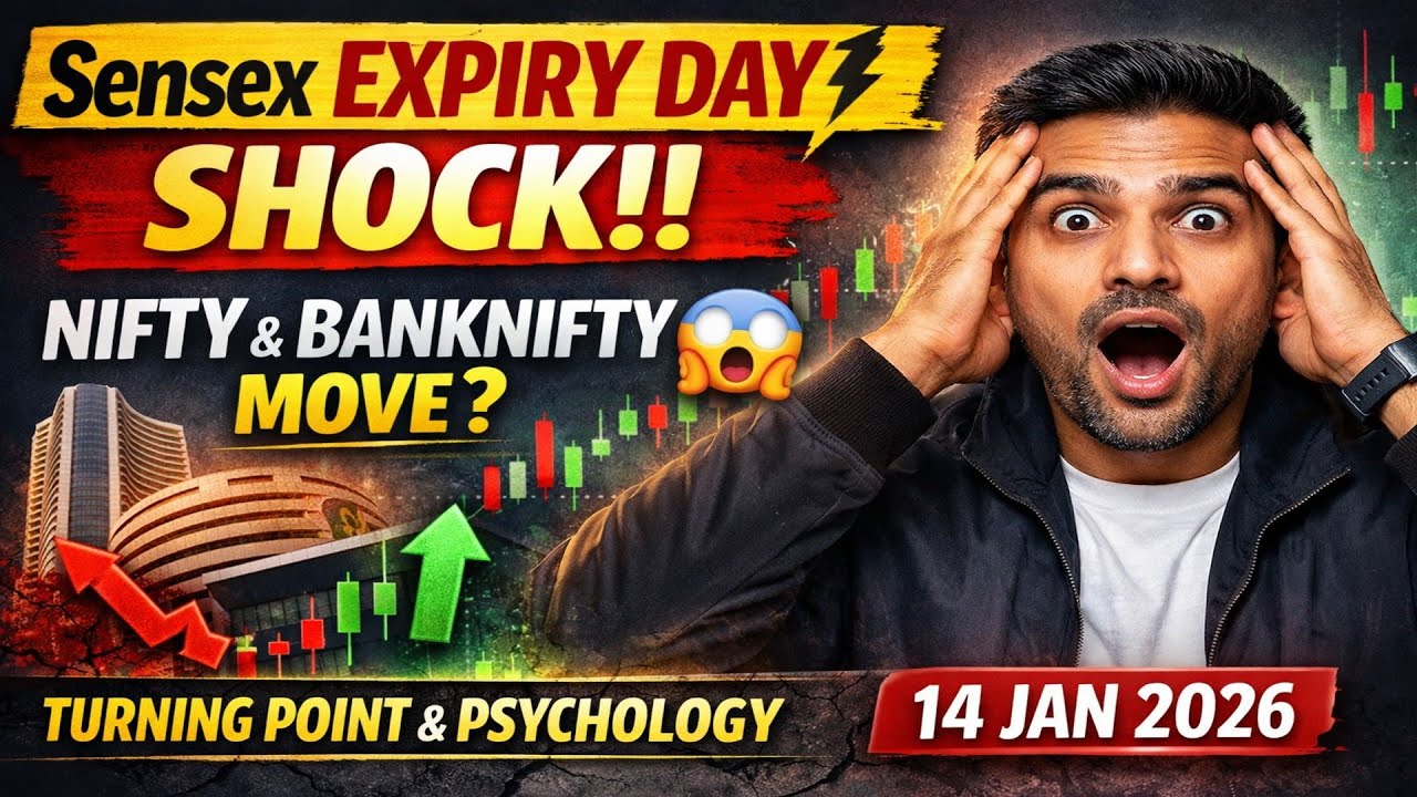 Sensex Expiry Day Shock 🚀 ?? Nifty & BankNifty Move 😱 | Turning Point & Psychology | 14 Jan 2026