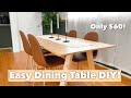 DINING TABLE DIY | HOW TO BUILD A DINING TABLE | DIY KITCHEN TABLE | HOW TO BUILD A TABLE |UNDER $60