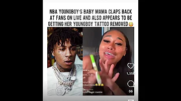 Jania meshell getting NBA Youngboy name removed off her face tattoo #janiameshell #shorts #yb #fyp