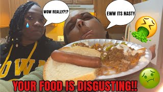 YOUR FOOD IS DISGUSTING PRANK ON MY SISTER (HILARIOUS)