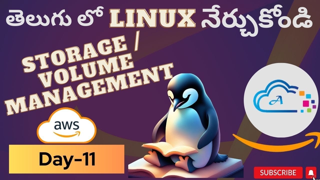 Day-11 [TELUGU] Storage/Volumes Management in Amazon Linux 2 - YouTube