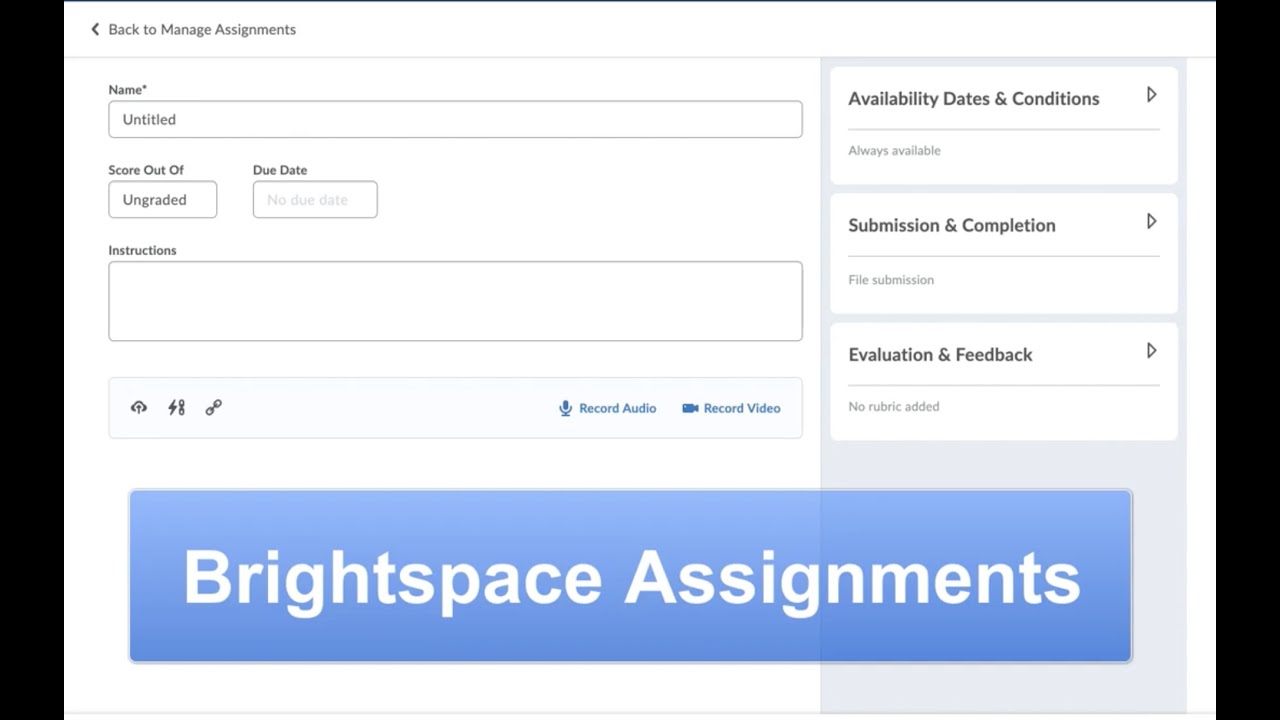 how to create group assignments in brightspace