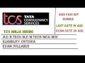 | GOOD NEWS FROM TCS NQT | TCS NINJA HIRING | NO FEES | 2022 BATCH ELIGIBLE |