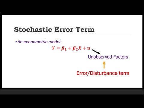 Stochastic Error Term