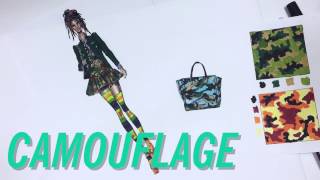 HOW TO DRAW CAMOUFLAGE PATTERN | Fashion Drawing