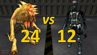 24 Pit Drones vs 12 Male Black Ops - Half-Life: Opposing Force Retro Battles