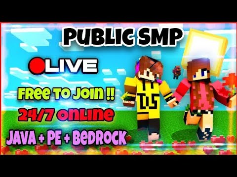 MINECRAFT PUBLIC SMP LIVE HINDI | JAVA + PE 24/7| CRACKED SMP|FREE TO ...