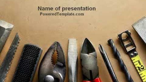 Tools Set PowerPoint Template by PoweredTemplate.com